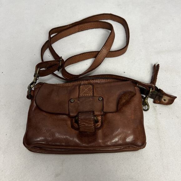 Harbour 2nd Leather Crossbody Luna Bag Compact Purse Brown Adjustable Strap - Picture 5 of 12
